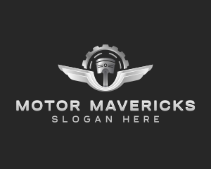 Piston Motor Automotive logo design