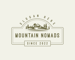 Mountain Trekking Adventure logo design