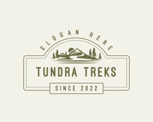 Mountain Trekking Adventure logo design