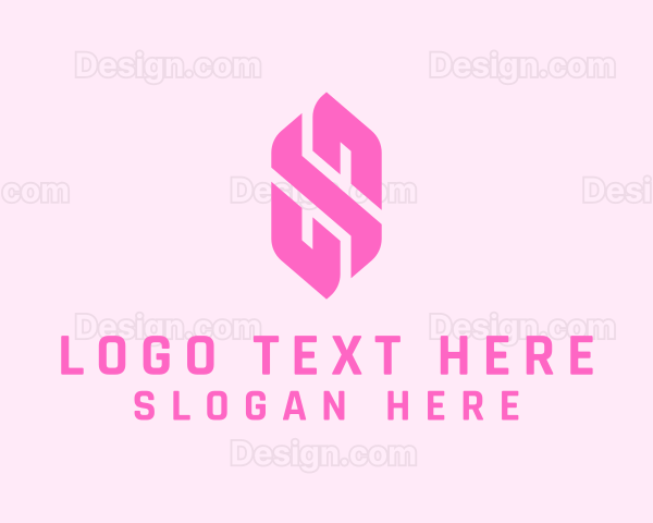 Pink Beauty Letter S Logo