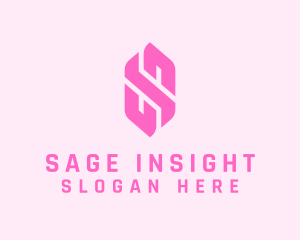 Pink Beauty Letter S  logo design