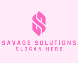 Pink Beauty Letter S  logo design