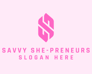 Pink Beauty Letter S  logo design