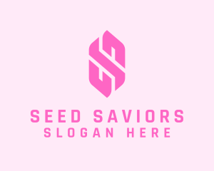 Pink Beauty Letter S  logo design