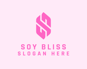 Pink Beauty Letter S  logo design