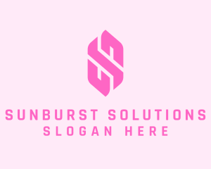 Pink Beauty Letter S  logo design