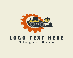 Wheel Loader Machine Logo
