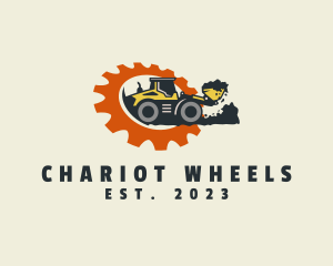 Wheel Loader Machine logo design