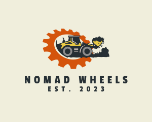 Wheel Loader Machine logo design