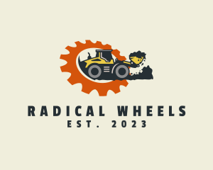 Wheel Loader Machine logo design