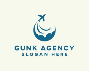 Cloud Plane Travel Agency logo design