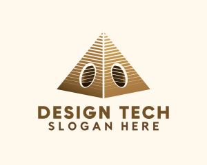 Modern Creative Tech Pyramid  logo design