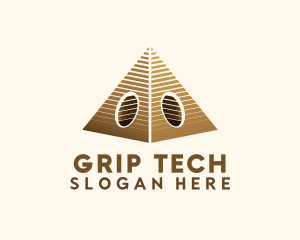 Modern Creative Tech Pyramid  logo design