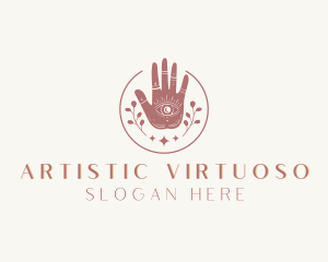 Mystic Eye Hand Meditation logo design