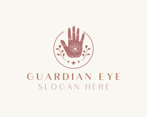 Mystic Eye Hand Meditation logo design