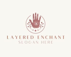 Mystic Eye Hand Meditation logo design