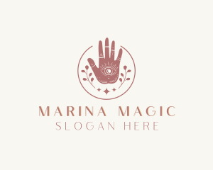 Mystic Eye Hand Meditation logo design