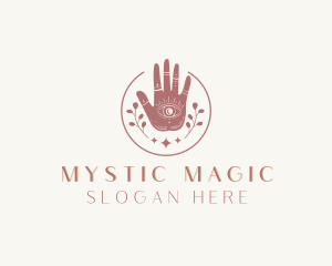 Mystic Eye Hand Meditation logo design