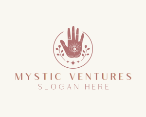 Mystic Eye Hand Meditation logo design