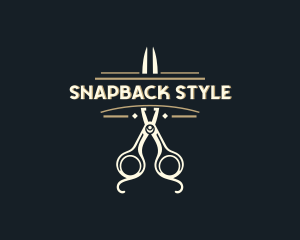 Barbershop Styling Scissors logo design