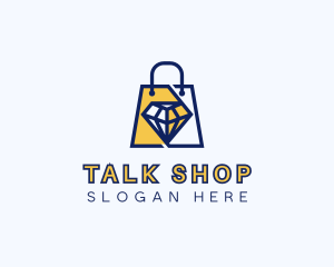 Diamond Shopping Bag logo design