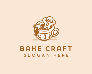 Gingerbread Coffee Cup logo design