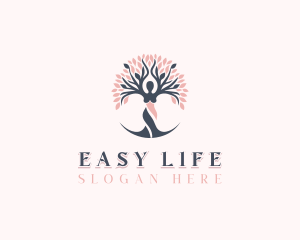 Wellness Yoga Tree logo design