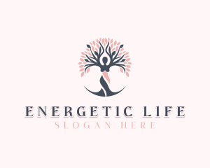 Wellness Yoga Tree logo design