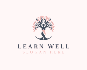 Wellness Yoga Tree logo design