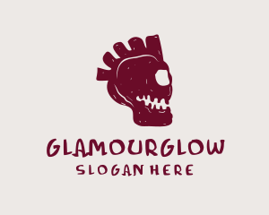 Grunge Punk Skull logo