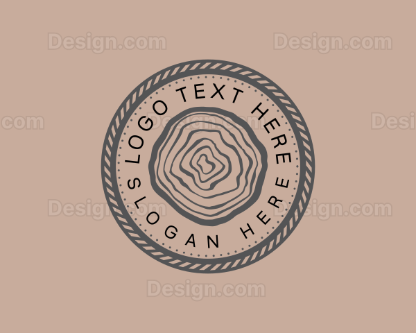 Woodwork Rope Circle Logo