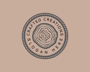 Woodwork Rope Circle logo design