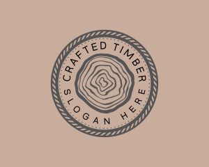 Woodwork Rope Circle logo design