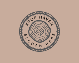 Woodwork Rope Circle logo design