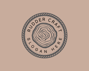 Woodwork Rope Circle logo design