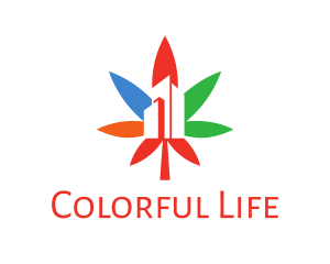 Colorful Cannabis City logo design