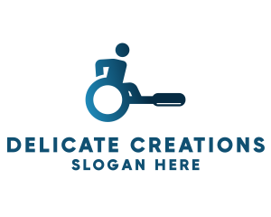 Handicap Wheelchair Search logo design