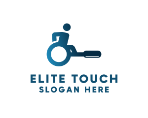 Handicap Wheelchair Search logo design