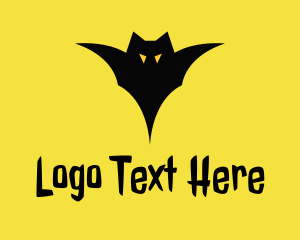 Scary Bat Silhouette  logo