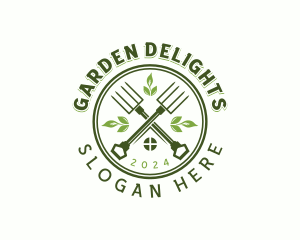 Pitchfork Gardening Landscaper logo design