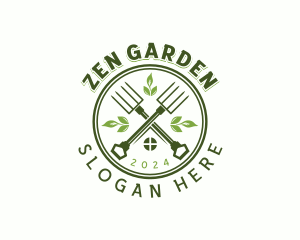 Pitchfork Gardening Landscaper logo design