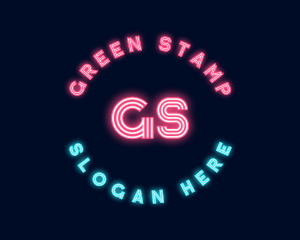 Neon Stripes Glow Logo