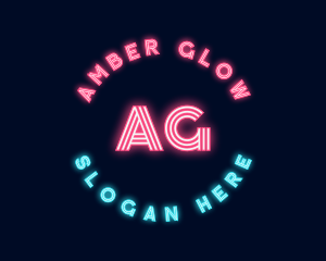 Neon Stripes Glow logo design