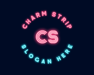 Neon Stripes Glow logo design