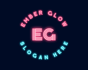 Neon Stripes Glow logo design