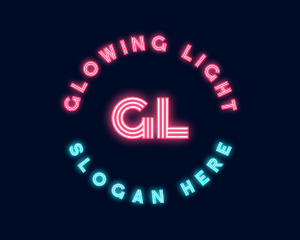 Neon Stripes Glow logo design