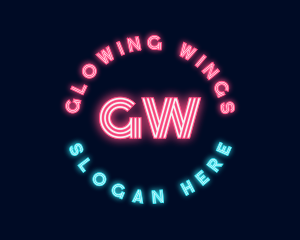 Neon Stripes Glow logo design