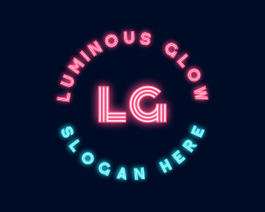 Neon Stripes Glow logo design