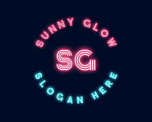 Neon Stripes Glow logo design