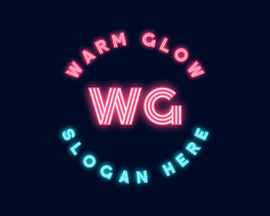 Neon Stripes Glow logo design